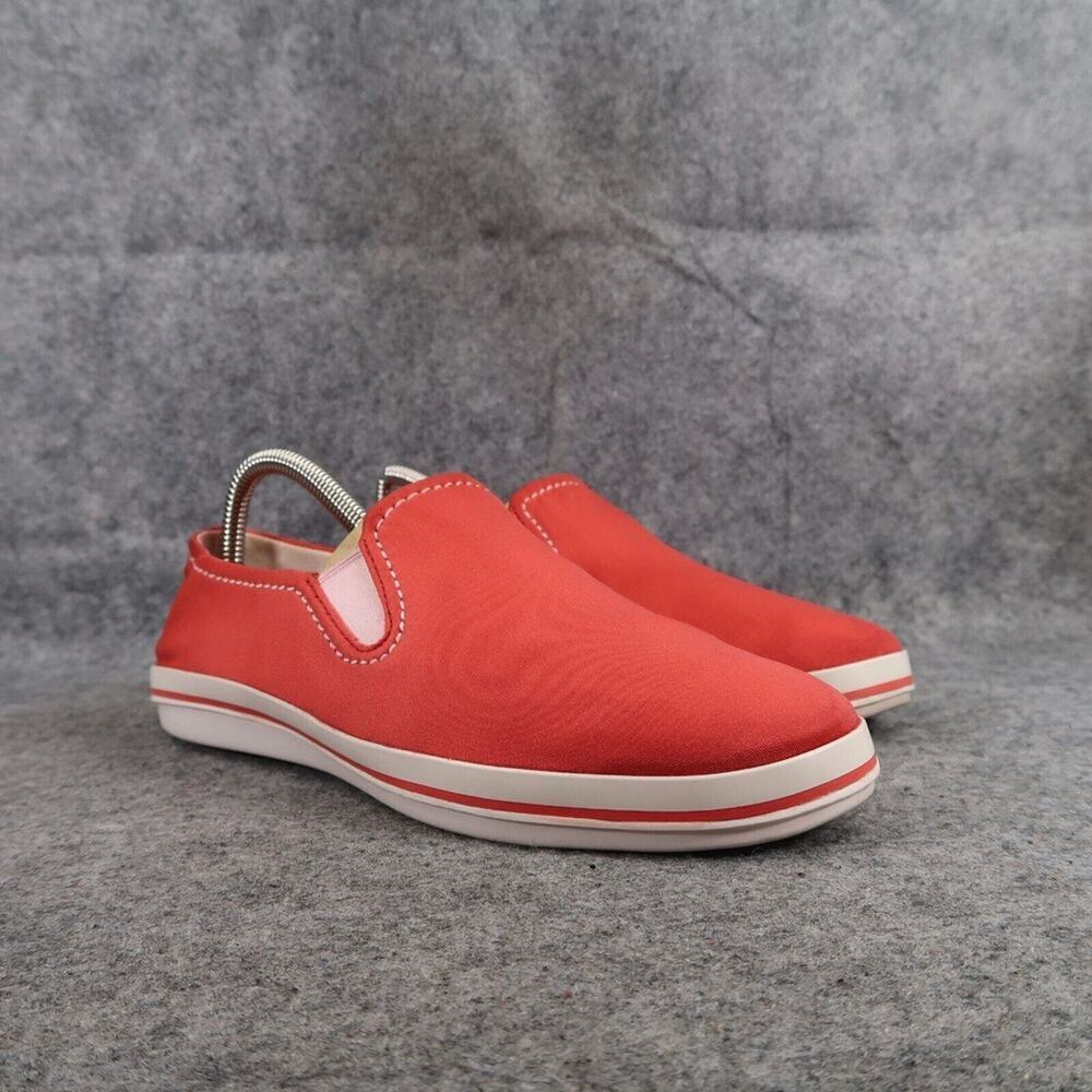 Tommy Bahama Shoes Womens 8.5 Casual Slip On Sneaker Reflexology Red Calina Flat